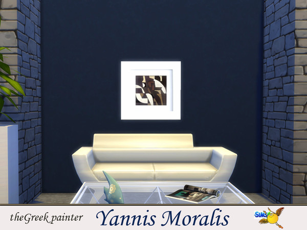Sims 4 — evi Yannis Moralis 9 by evi — Part of a set of ten modern paintings of Yannis Moralis who was an outstanding