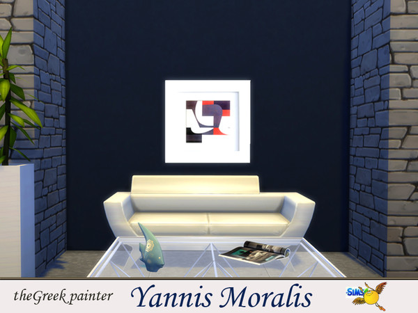 Sims 4 — evi Yannis Moralis 6 by evi — Part of a set of ten modern paintings of Yannis Moralis who was an outstanding