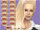 Sims 4 — YourAugust Lush Lips 2 ver. by youraugust2 — Lipstick for women.