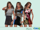 Sims 4 — Cute simple short dress by majalene — Make in a standalone item Avaible in 6 patterns