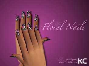 Sims 2 — Floral Nails by KCsim — Hi Simmers, I have been having difficulties logging in my account, so I know it has been