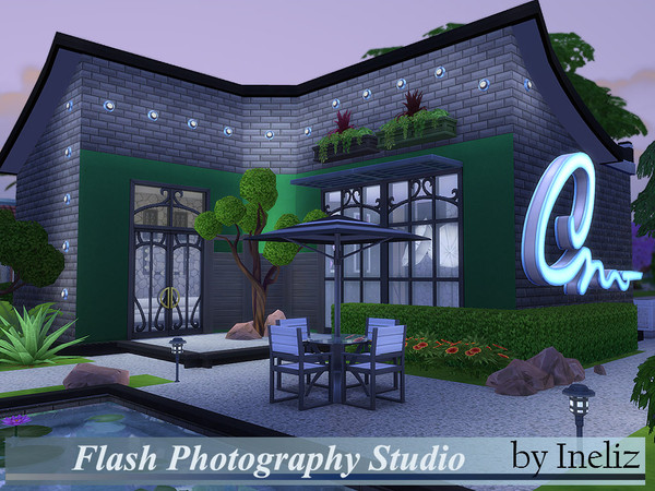 Sims 4 — Flash Photography Studio by Ineliz — A small photography studio, where your sims can practice their photography