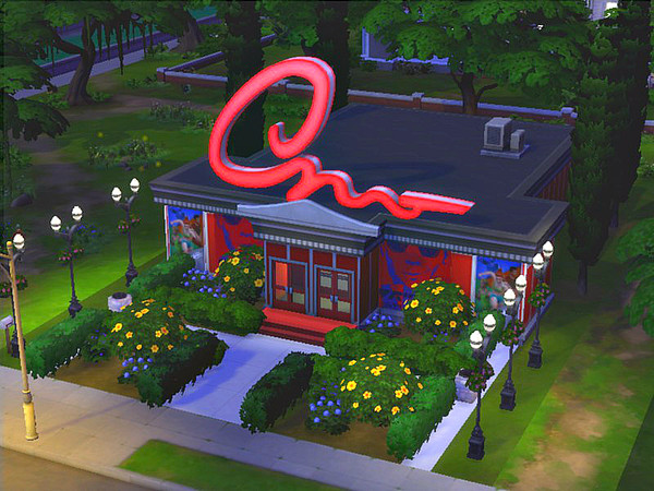 Sims 4 — HL Cinema by mecha244 — HL cinema is the perfect place to watch movies with you friends, family,or crush on a