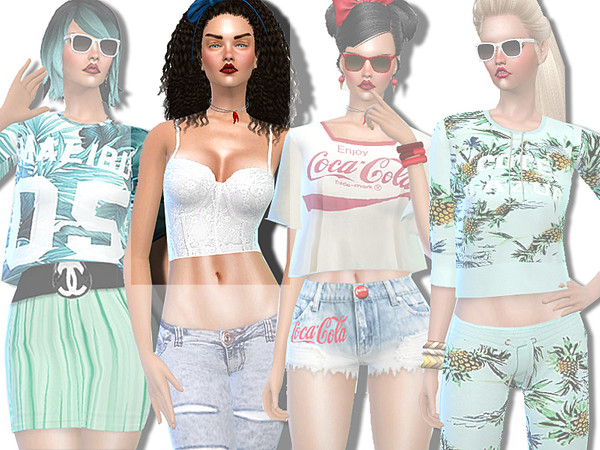 Sims 4 — Malibu Lace Bustier by Pinkzombiecupcakes — Beautiful lace bustier in 5 colors ,created for sexy female sims ;)