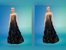Sims 4 — Long Dress Cosmos by Valentino_ — Dress based in Valentino's real dress. Its full of shine stars and moons.