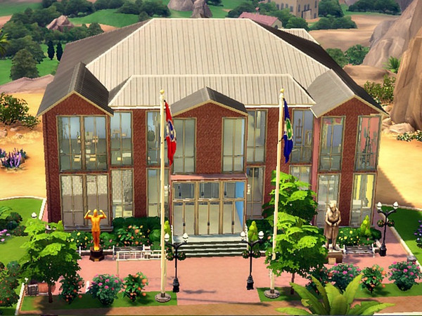 Sims 4 — Havard School by mecha244 — A sweet school building with almost 13 Rooms and two big halls there is 3