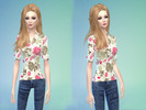 Sims 4 — Flower shirts v1 by Anna_Kravets — Two flower shirts 2 colors For female Young Adult -&amp;gt; Elder DO NOT
