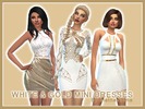Sims 4 — White and Gold Mini Dresses by alainavesna — This is a collection of three sexy, white mini dresses with gold