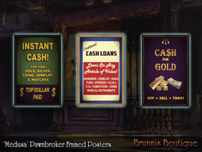 Sims 3 — Pawn Shop Framed Posters by Brunnis-2 — Framed posters for display in any good (or bad) pawnbroker's