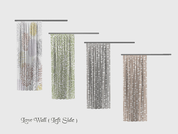 Sims 4 — Bedroom Acacia Curtain Recolor - Left ( Low Wall ) by ung999 — Bedroom Acacia Curtain Recolor - Left ( Low Wall