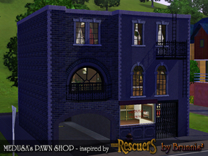 Sims 3 — Medusa's Pawn Shop by Brunnis-2 — Inspired by Medusa's shop in The Rescuers, this is a three-story building with