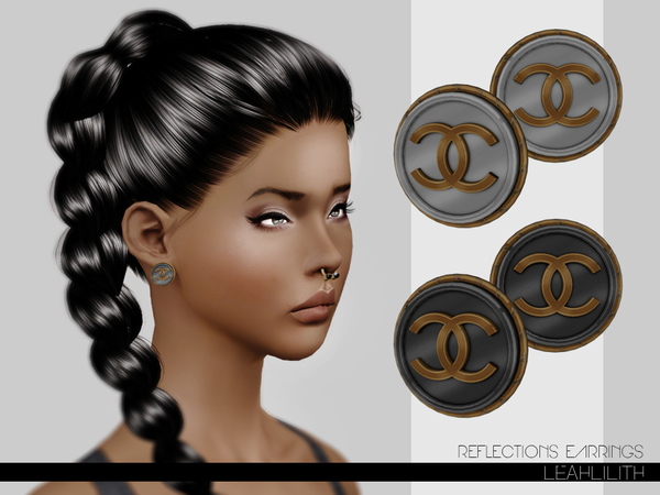 Sims 3 — LeahLilith Reflections Earrings by Leah_Lillith — Reflections Earrings 2 recolorable areas hope you will enjoy^^