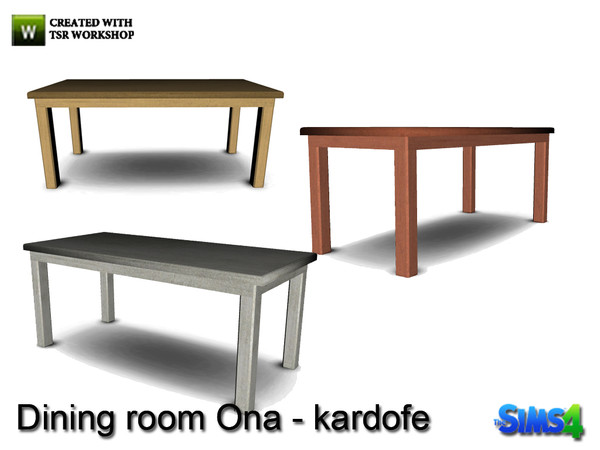 Sims 4 — kardofe_Dining room Ona_Dining table by kardofe — Dining table, three different textures