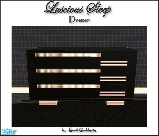 Sims 2 — Luscious Sleep - Dresser by EarthGoddess54 — Made to match my Luscious Sleep Bedroom set. A black and silver