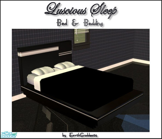 Sims 2 — Luscious Sleep - Bed & Bedding by EarthGoddess54 — Made to match my Luscious Sleep Bedroom set. A black and