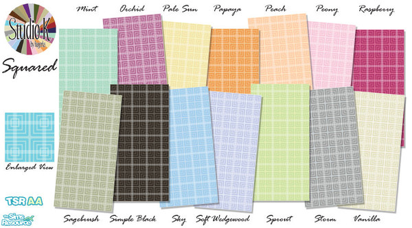 Sims 2 — Studio K Squared 02 by StudioKhagerks — 1-14 of 28 colors. Can be found under Wallpapers. Coordinates with