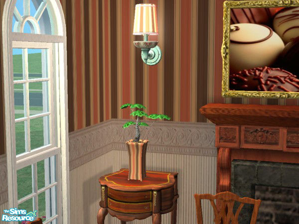 Sims 2 — Chocolate Brown & Candy Pink Plant by foxysensei — For the stylish chocolate brown and pink dining room. No