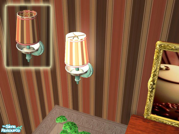 Sims 2 — Chocolate Brown & Candy Pink Sconce by foxysensei — For the stylish chocolate brown and pink dining room. No