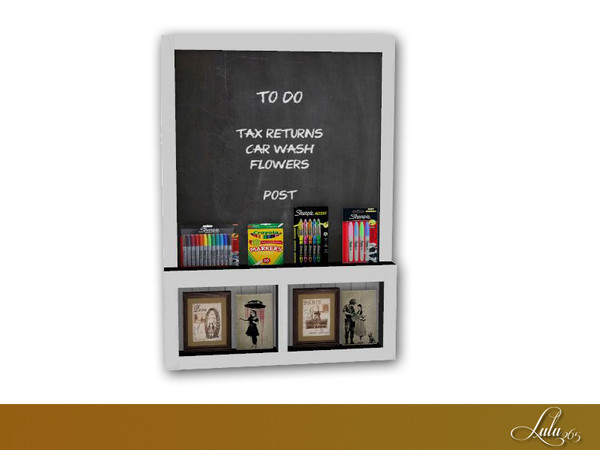 Sims 4 — Carlton Office Chalk Board  by Lulu265 — Part of the Carlton Office Set for Sims 4 