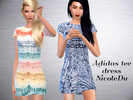 Sims 4 — NicoleDu-Adidas-tee-dress by NicoleDu — I'm an Adidas fan so i wanted to make these dresses wich are comfy and