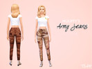 Sims 4 — Army Jeans  by Muuffy — Army Jeans for Females. Credit to Rustysims for the mesh. I hope you like them.