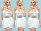 Sims 4 — Diamond Dress by Kelberry — - Dress with diamonds and a belt with Crystals - Not recolorable - Only for Young