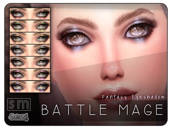 Sims 4 — [ Battle Mage ] - Fantasy Eyeshadow by Screaming_Mustard — A beautiful fantasy eyeshadow in seven different