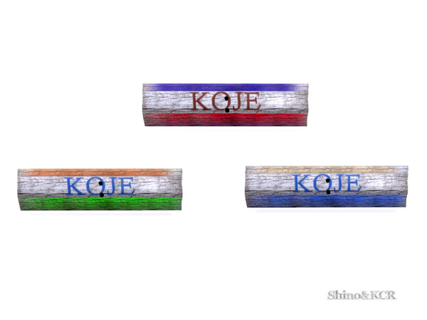 Sims 4 — Nautical - Sign Koje by ShinoKCR — old grunge Sign on the door of your cabine