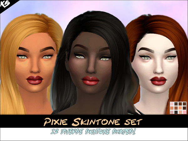 Sims 4 — PIXIE Skintone -SET- by -KaiSims- — NOTE* I had permission to recolor/recreate a skintone set by SCREAMING
