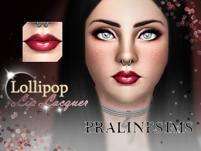 Sims 3 — Lollipop Lip Lacquer by Pralinesims — New realistic lipstick for your sims! Your sims will love their new look