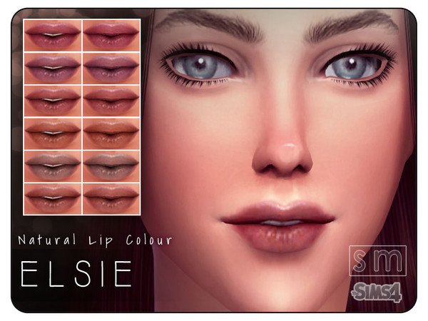 Sims 4 — [ Elsie ] - Natural Lip Colour by Screaming_Mustard — Another more natural style lip colour. This one comes in