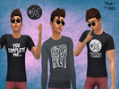 Sims 4 — 5sos Black TShirt by TangJaYuan2 — 5sos black t-shirt for male sims : - You complete me black t-shirt - Hi or