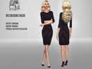 Sims 4 — (RR) Nuit Dress by Rokisrokis2 — It is an elegant black dress with sequin stripes on it. Hope you like it! Love