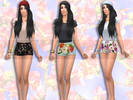 Sims 4 — RomboMomo's Floral Pattern Set Bottom (Female: Teen-Adult) by RomboMomo — Hello everyone! Welcome to another one