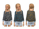 Sims 4 — Girls Floral Chalk Sweaters by pixelkitteh — A sweet and simple floral sweater for girls in 3 colors.