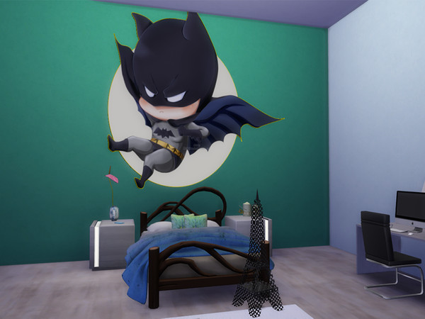 Sims 4 — Batman by RoseWho-Sims — 2 Batman Sticker for you :)
