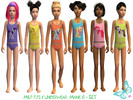 Sims 2 — MLP Mane 6 Underwear/Sleepwear Set by sinful_aussie — Underwear featuring characters from the MLP Friendship is