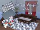 Sims 4 — Vintage Bouquet by katsi — Rugs with floral vintage pattern