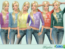 Sims 4 — I love cat sweater by majalene — Make in a standalone item Avaible in 6 colors Require Sims 4 Get to work