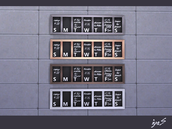 Sims 4 — To Do List Chalkboard by soloriya — Erasable chalkboard wall decals, made to stick on to any home or office