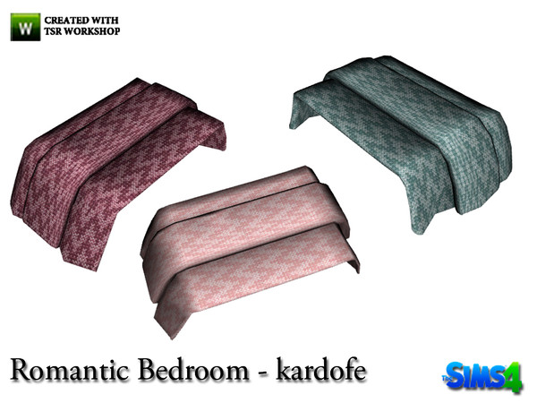 Sims 4 — kardofe_Romantic Bedroom_Quilt by kardofe — Woolen blanket to place over the bed 