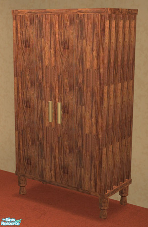 Sims 2 — Autumn Leaves Wardrobe by ImmeK — A large wardrobe of rough wood based on a texture provided by poohbear7882 for