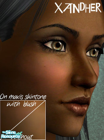 Sims 2 — Zola Blush - Petal by Xandher — A delicate warm pink blush that adds a hint of warmth to cheeks. This color is