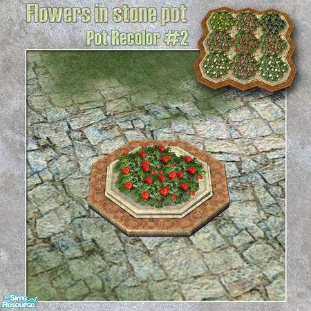 Sims 2 — S2S Park Flowers - Pot Recolor #2 by sims2sisters — Pot Recolor of the MESH#2