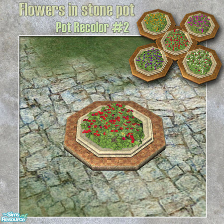 Sims 2 — S2S Park Flowers - Pot Recolor #2 by sims2sisters — Pot Recolor of the MESH#1