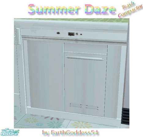 Sims 2 — Summer Daze Kitchen - Trash Compactor by EarthGoddess54 — Made to match the Summer Daze Kitchen set. Based on