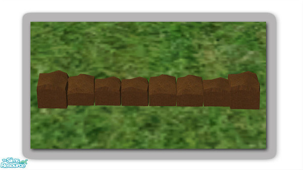 Sims 2 — Small Stone Wall-03 by Shakeshaft — Part of the second recolour set from my Cottage Garden includes recolours of