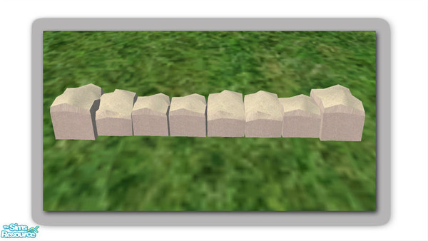Sims 2 — Small Stone Wall-02 by Shakeshaft — Part of the second recolour set from my Cottage Garden includes recolours of