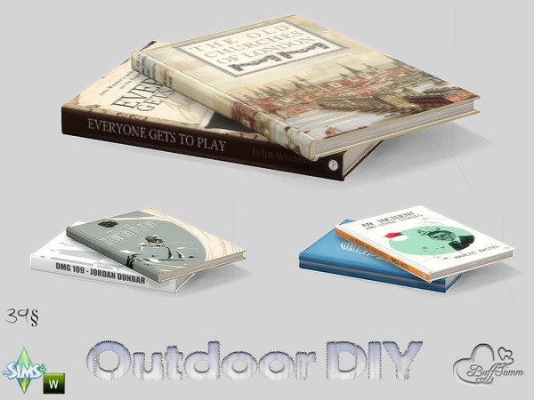 Sims 4 — DIY Books by BuffSumm — The slogan of your Sim is: Do It Yourself! So your Sim took a lot of Euro-Pallets and