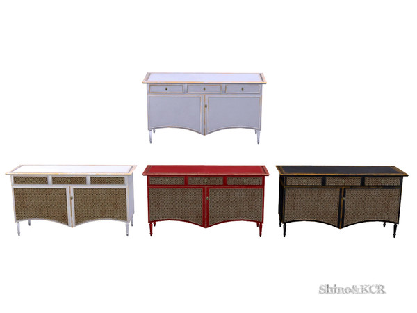 Sims 4 — Paris - Dresser (Recolors) by ShinoKCR — Several Versions with Wicker